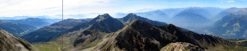 Blick vom Hirzer auf die Dolomiten